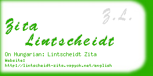 zita lintscheidt business card